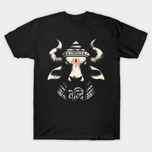 Sacred Bull Nandi (नन्दि) - Vahana of Lord Shiva T-Shirt